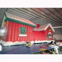 Décoration de Noël gonflable d'extérieur, Grotte du Père Noël gonflable, Maison gonflable de Noël, Tente de Noël gonflable pour les fêtes