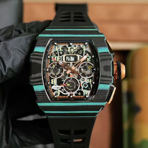 Elegante y noble, con textura excepcional, resistente al agua, fecha, caucho de fibra de carbono TPT de 20 mm, reloj mecánico versátil para hombre - Product Image 2