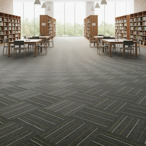 Dalles de moquette commerciales à emboîtement 50*50cm |   Revêtement de <span class=keywords><strong>sol</strong></span> de bureau moderne en PP, facile à poser (type autocollant) - Product Image 5