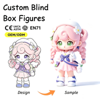 Figurine en vinyle Chibi Sailor Girl, jouet artistique personnalisé pour collection de boîtes surprises