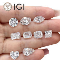 Diamante Suelto de Laboratorio HPHT CVD, D VVS1, Alta Claridad, Blanco, Forma de Corazón, Certificado IGI, 1ct, Corte Excelente, para Joyería