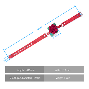 Kadınlar için Yatak Altında BDSM Oyunları İçin Gül Ağız Toplu Kırmızı Japon Esaret Ağız Tıkaç Seti - Product Image 6