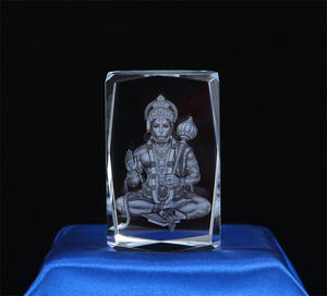 Jadevertu Bloc gravé de haute qualité 50*50*80mm Lazer Cube Crystal Display avec image - Product Image 3