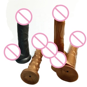 大人の女性の大人のおもちゃ卸売Gスポットシリコーンゴム膣ゴールデンペニスディルド - Product Image 2