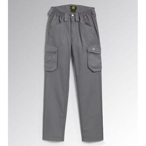 Pantalon cargo léger en coton Diadora Pan Staff gris acier 3XL coupe régulière respirant sergé 100% coton pour atelier - Product Image 1