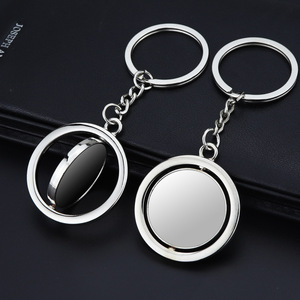 <b>Game</b> Peripheral Blue Rose Coin Holder Keychain UV Printing Alloy Fashionable and Creative Rotating Metal <b>Accessories</b> - Product Image 2