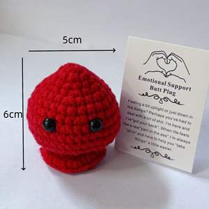 Divertido positivo Kawaii hecho a mano ganchillo patata juguete muñeca suave inspirador escritorio decoración para oficina Cumpleaños amigos regalo - Product Image 5