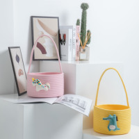 Panier de rangement en fil de coton, panier de rangement en forme d'ours mignon pour bébé, panier de rangement pour vêtements jouets, serviettes, panier pour animaux