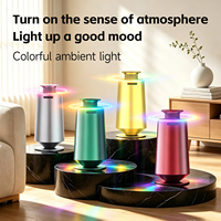 Diffuseur d'aromathérapie de bureau rechargeable, 4 vitesses réglables, lumières sept couleurs, batterie grande capacité pour la maison et le bureau