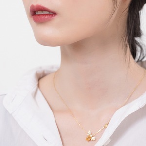 Nature Inspired Jewelry 14K Gold Plated 925 Sterling Silver Citrine &amp; Peridot <strong>Bee</strong> Pendant Necklace Unique <strong>Gift</strong> for Women - Product Image 4