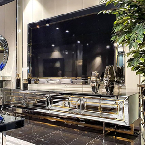 Tùy chỉnh hiện đại sang trọng phòng khách bằng gỗ TV Tủ giải trí centre đồ nội thất đơn vị tường thiết kế nội các tủ tường - Product Image 3