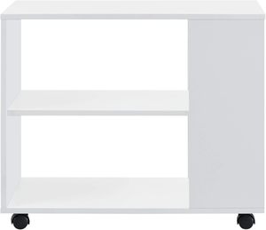 Table d'appoint moderne simple Table basse Lampe de rangement Étagères à 2 niveaux Bibliothèque <span class=keywords><strong>sur</strong></span> roues - Product Image 2