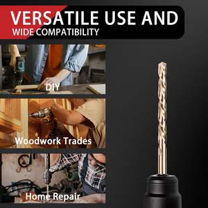 Juego de brocas helicoidales de titanio de 13 piezas Oem Pexmientas con vástago hexagonal, juego de brocas de impacto HSS de 135 grados con estuche de almacenamiento para mí - Product Image 4