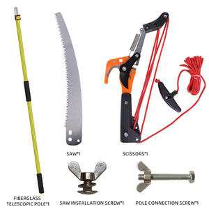 For DIY Folding Multipurpose 2.35m Manual Long Handled Extendable Tree <strong>Pruner</strong> Fiberglass Pruning Saw Telescopic Pole - Product Image 4