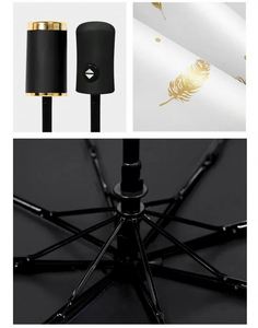 Custom Logo Luxury Eco-friendly Windproof Folding <b>Umbrella</b> <b>Automatic</b> Open Close Portable Travel Business Promotional Gift - Product Image 3