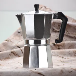 Q铝制浓缩咖啡咖啡机摩卡壶浓缩咖啡3/6/9杯Cafetiere铝咖啡摩卡摩卡壶浓缩咖啡机