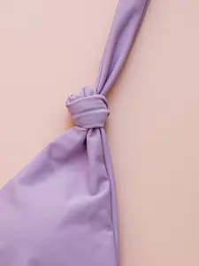 Benutzerdefinierte Lavendel Farbe Knoten Sexy Bikini Zwei Stück Frauen Bademode 2020