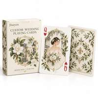 Cartes à jouer personnalisées pour mariage, portrait aquarelle, jeu de poker en papier, boîte de rangement pour cadeau ou souvenir