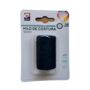 Hilo de Coser Erpsl 500M Totalmente Negro, 12 Unidades por Paquete, para Bordado - Product Image 1