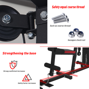 Mini Gimnasio Metálico Integrado, Equipo <span class=keywords><strong>de</strong></span> Fitness para el Hogar con Entrenamiento <span class=keywords><strong>de</strong></span> Fuerza para Pecho y Piernas - Product Image 6