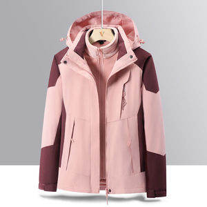 Veste coupe-vent colorée pour femmes, avec capuche amovible, manches longues, coupe-vent, pour vêtements de travail - Product Image 2