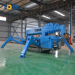 2023 TDER portabel 9.5m Mini Mobile 3 ton Spider Crawler Hoist crane dengan Euro 5 mesin