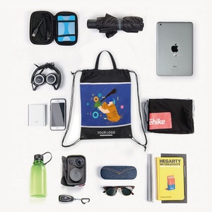 Promoción de Fábrica, Buen Precio, Mochila Personalizada con Cordón de Poliéster, Bolsa Deportiva con Cordón, Bolsa de Gimnasio con Bolsillo Lateral - Product Image 6