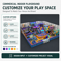Équipement de terrain de jeu intérieur multifonctionnel pour enfants, conception OEM/ODM, parc spatial néon, sécurité, usage commercial