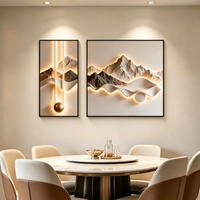 Peinture murale en porcelaine cristalline abstraite minimaliste, paysage neutre aux tons terreux, pour décoration intérieure, œuvre d'art à suspendre, vente en gros