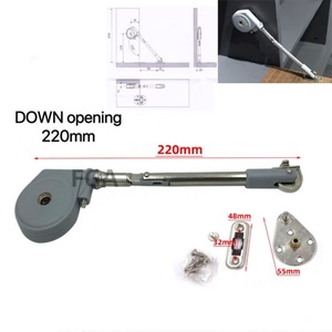Sistema de cierre suave con resorte de gas para tapas de gabinetes, de apertura ascendente, de aleación de zinc gris, para gabinetes de cocina y cajas de juguetes - Product Image 6