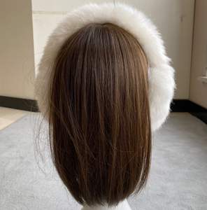 थोक आउटडोर फ़्लफ़ी नकली फर इयरफ़्लैप नरम कान वार्मर कस्टम लोगो इयर मफ्स प्यारा आलीशान महिला नकली खरगोश फर इयरमफ्स शीतकालीन - Product Image 6