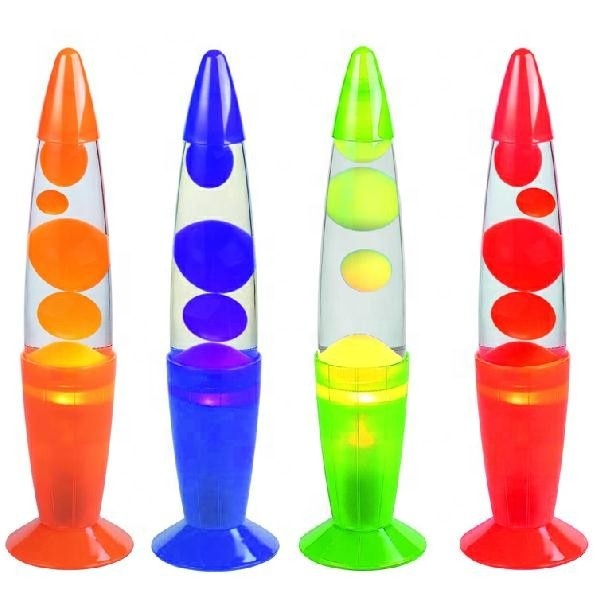 20 Years' Manufacturing 13 Inch Rocket Table lava Motion Lamp Groovy Light Plastic Rocker lava Lamp for Home Mood Lamp