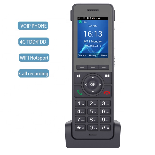 Smart WiFi Cordless 4G SIP Phone for Hotels Wall-Mounted with Desktop VoIP Product