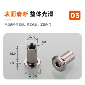หัวน๊อตหกเหลี่ยมซ็อกเก็ตเหล็กเกรด ISO 965 6H สำหรับเฟอร์นิเจอร์และตกแต่งบ้าน - Product Image 3