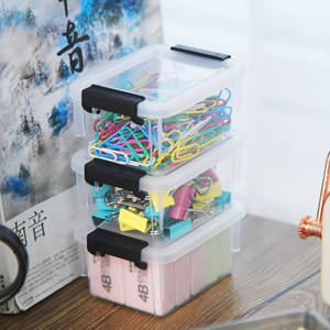 Citylife transparente pequeño organizador de herramientas caja de almacenamiento papel artesanía Keeper plástico foto caso almacenamiento 3 pequeñas cajas de almacenamiento - Product Image 4