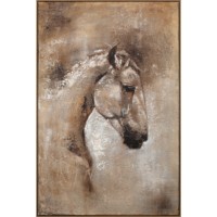 Nouvelle conception de décoration intérieure, peinture de tête de cheval, peinture animale de cheval peinte à la main sur toile et arts muraux