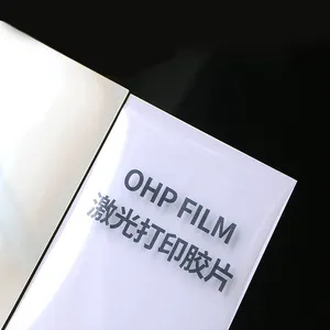 Transparant Clear Milieuvriendelijk Pet Laser Printing Ohp Film Met Papier A3 297*420Mm, 100 Mic, 100 Stks/doos
