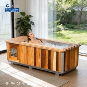 Baignoire de récupération et de refroidissement rectangulaire en cèdre rouge, unique et populaire, avec refroidisseur et filtre pour bain de glace - Product Image 1