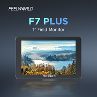Moniteur de terrain pour appareil photo reflex numérique FEELWORLD F7 PLUS 7 pouces 1200 nit, écran tactile 4K, entrées/sorties, kit d'alimentation externe NP-F, OEM