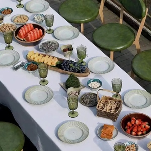 Đảng bảng Bìa dùng một lần bảng đám cưới dùng một lần Khăn trải bàn giấy trắng - Product Image 5