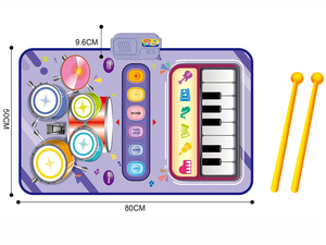 Dwi 2-in-1 giáo dục âm nhạc khiêu vũ & đàn piano bàn phím Mat trẻ em 'đồ chơi nhạc cụ Quà Tặng - Product Image 3