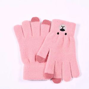 Guanti da ciclismo per donne guanti da lavoro a maglia autunno inverno guanti caldi per studenti con dita sottili - Product Image 4