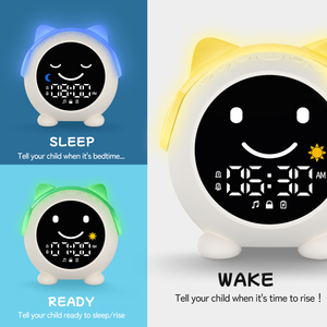 Réveil intelligent avec machine à sons apaisants, réveil amusant pour enfants, réveil en forme de mouton, entraîneur de sommeil pour enfants avec veilleuse - Product Image 3