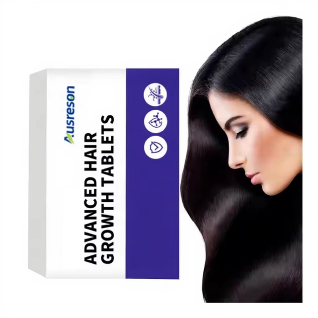 Ausreson OEM 100% Natural Hair Growth Pills Nourish Thinning Hair Supplement Biotin Vitamin Advanced Hair Care Products Tablets