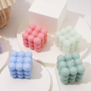 アロマセラピーソイワックスキャンドルギフトボックス ホリデー ディワリ ロマンチック 手作り 環境に優しい フルーツの香り バブル ルービックキューブ型 - Product Image 4