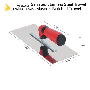 Truelle carrée en acier inoxydable antirouille avec poignée en caoutchouc confortable pour l'application de mortier DIY sur diverses surfaces - Product Image 4