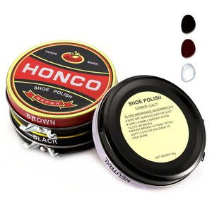 अनुकूलित लोगो जूता पॉलिश 16 ग्राम/40 ग्राम/80 ग्राम चमड़े के चमके जलरोधी रोधी एंटी-माइडओस सभी मौसमों टिन ठोस मोम कर सकते हैं - Product Image 1