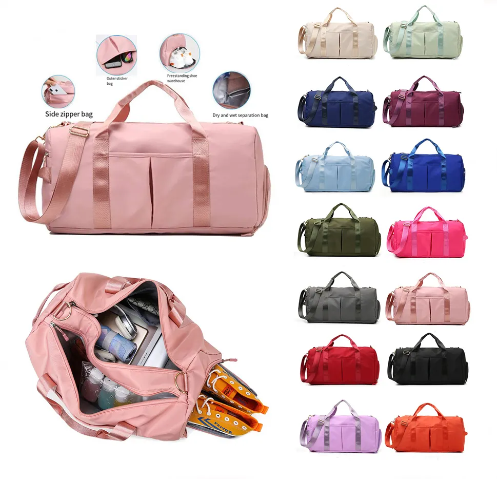 Hot Sale Durable Sports Bag With Large Volume For Gym Exercise Waterproof Fabric Gym Bag With Shoes Compartment