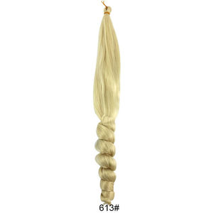 Synthétique pré-étiré facile à tresser Crochet cheveux doux Yaki avec des extrémités ondulées bouclées Texture cheveux pour les femmes réglage de la prise d'eau, - Product Image 4