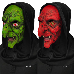 Masque de sorcière effrayant en latex, visage de vieille femme effrayante pour Halloween, maison hantée, escape room, accessoire de costume personnalisé - Product Image 5